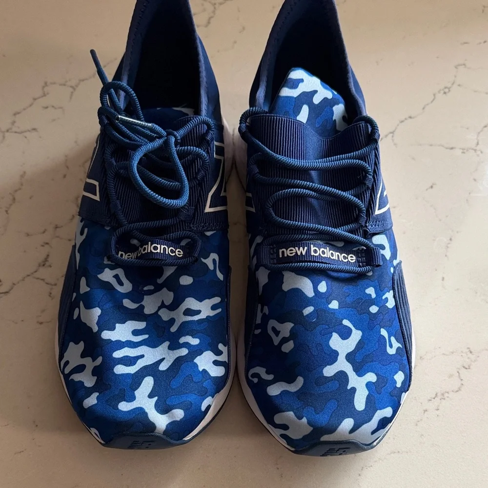 New Balance Kids Blue Camo Sneakers - Picture 2 of 6